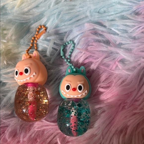 Cute Bunny Lip Gloss Duo - Gold & Teal Glitter - Picture 3 of 5